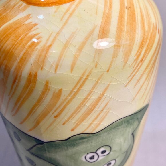 Vintage Pig Pigs Salt & Pepper Shaker Ceramic Country Cottage Core Yellow Green - Picture 10 of 12